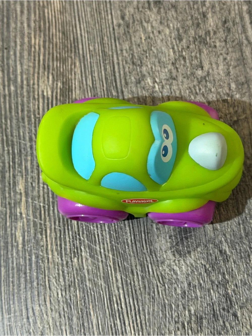 Playskool Wheel Pals Green Car Toy Purple Flower Wheels Toddler Push Vehicle